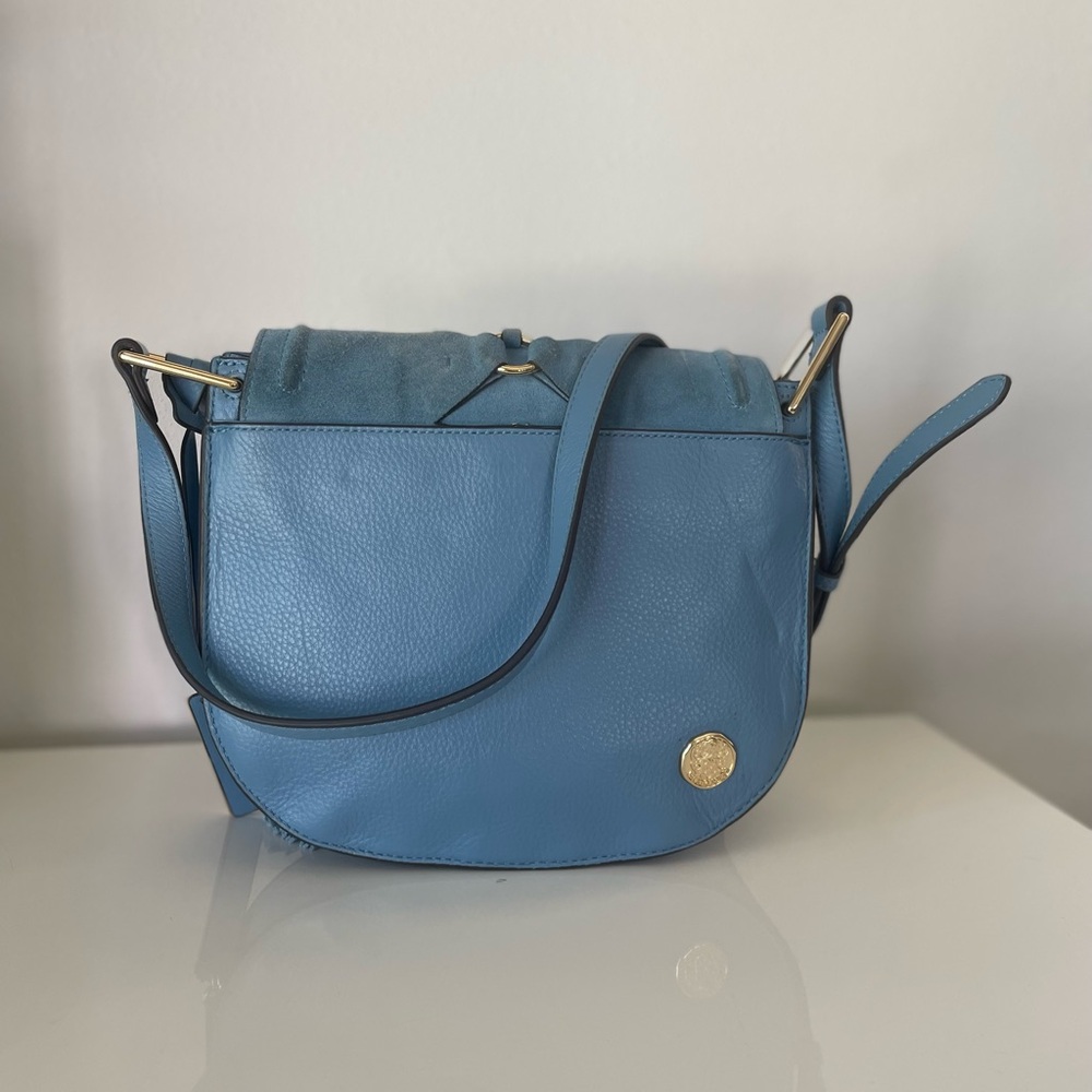 Vince Camuto Flap Tassel Crossbody Bag - Blue Heaven Good Used Condition - Picture 6 of 7